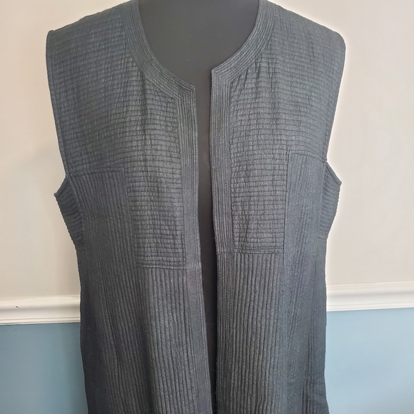 Japanese open front duster vest - Picture 3 of 8